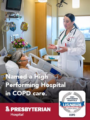 Named a High Performing Hospital in COPD care. 